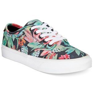 Vans “Off The Wall” Camden (Tropical Floral) Black/White Sneakers